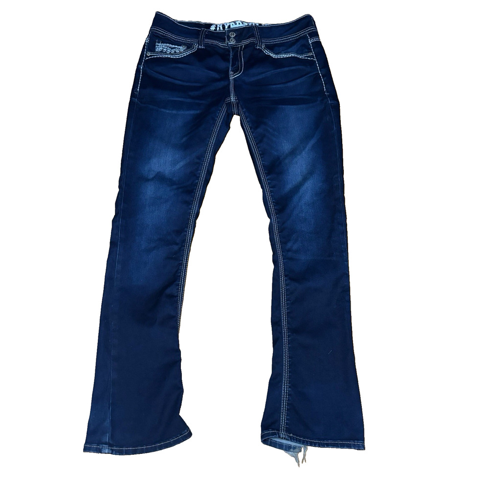 Hydraulic Bailey Micro Boot Jeans Women's 13/14 Dark Wash Stretch Denim Bootcut